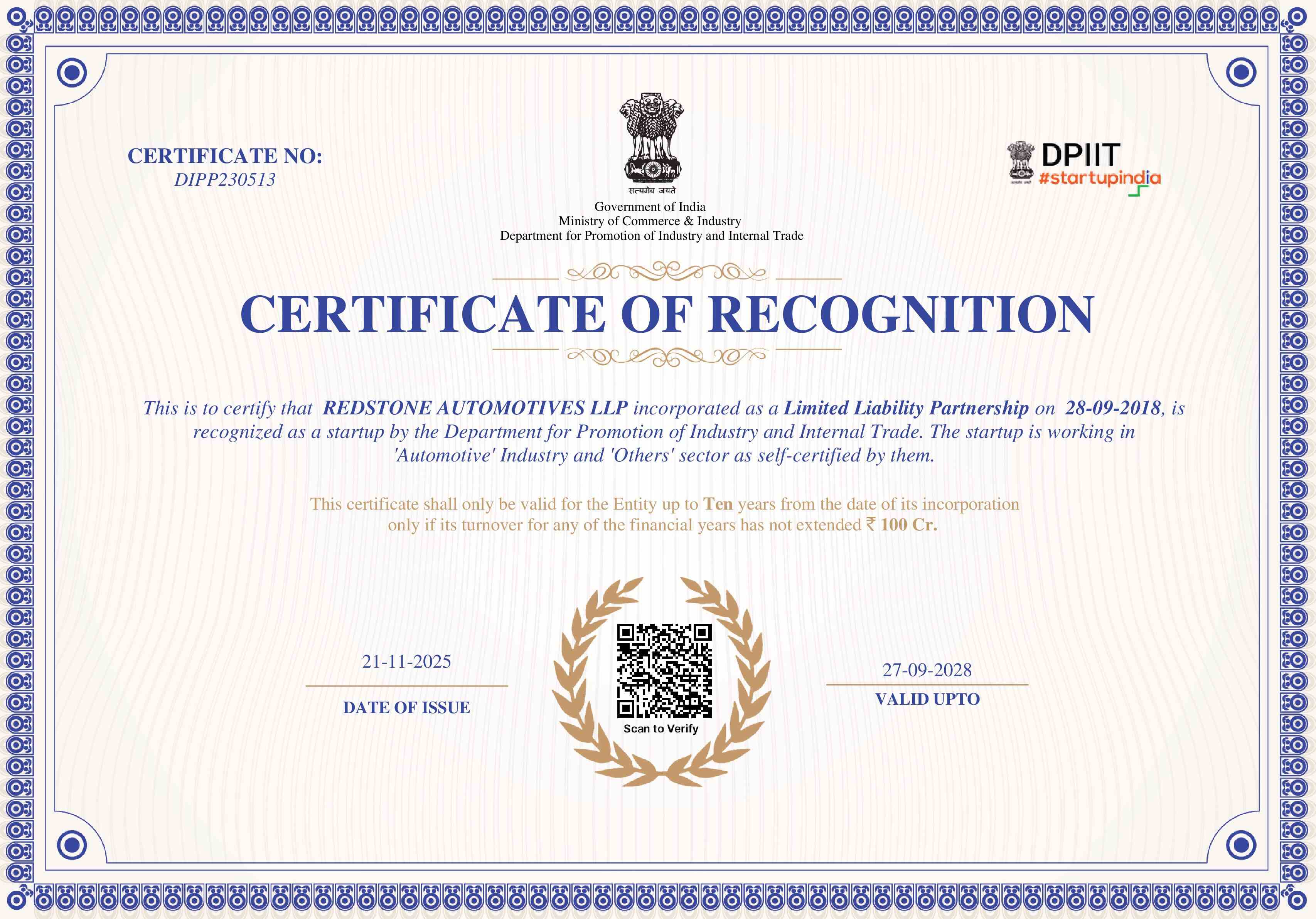 Certificate 1